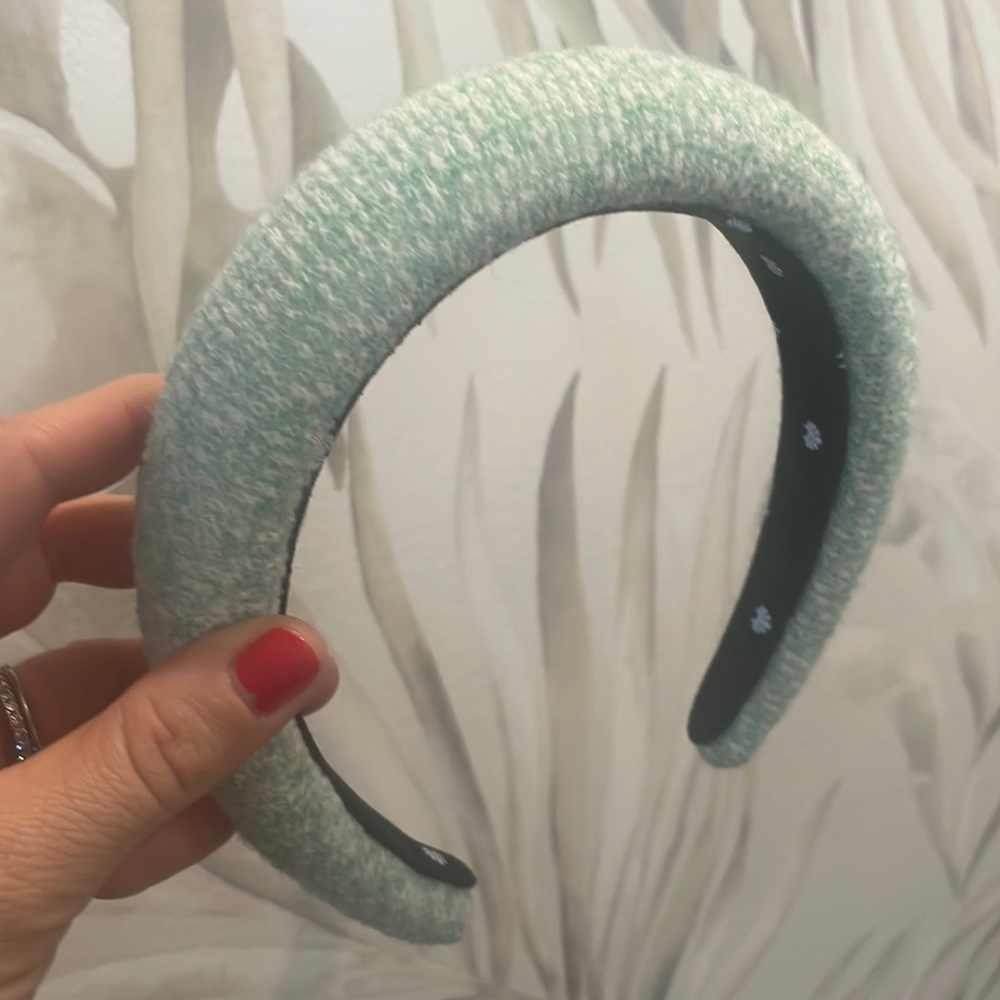 Lele Sadoughi green padded headband